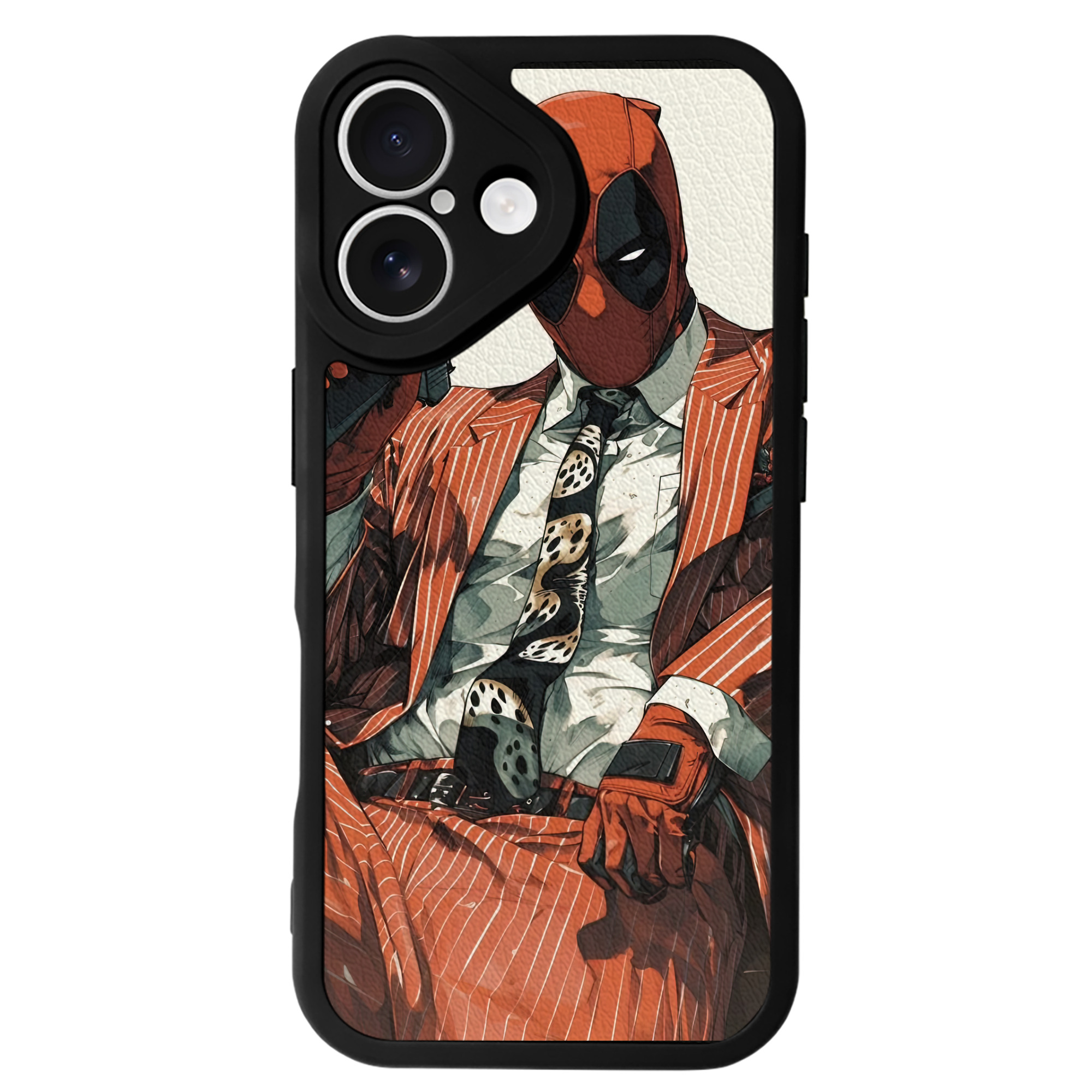 （画像用） Deadpool デッドプール 【iPhone 16シリーズ対応】シリコンスマホケース（レザー調） 材質：シリコン